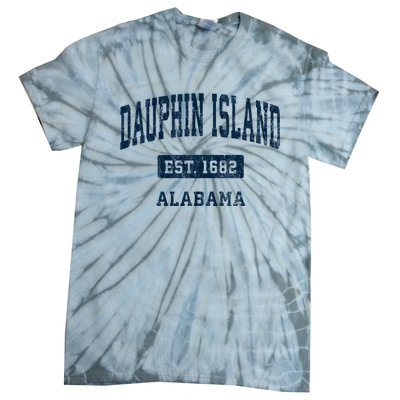 Dauphin Island Alabama Al Vintage Sports Established Tie-Dye T-Shirt