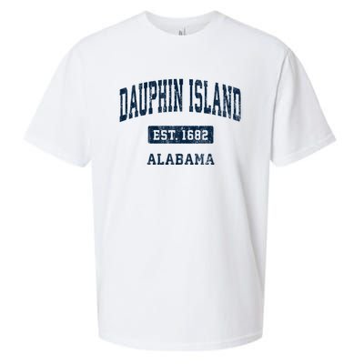 Dauphin Island Alabama Al Vintage Sports Established Sueded Cloud Jersey T-Shirt