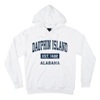 Dauphin Island Alabama Al Vintage Sports Established Hoodie