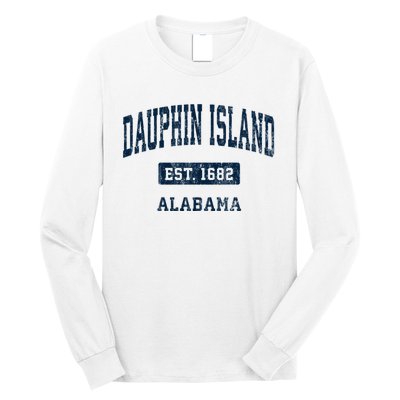 Dauphin Island Alabama Al Vintage Sports Established Long Sleeve Shirt