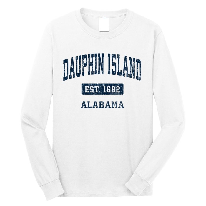 Dauphin Island Alabama Al Vintage Sports Established Long Sleeve Shirt