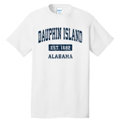 Dauphin Island Alabama Al Vintage Sports Established Tall T-Shirt