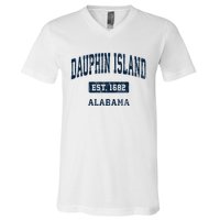 Dauphin Island Alabama Al Vintage Sports Established V-Neck T-Shirt