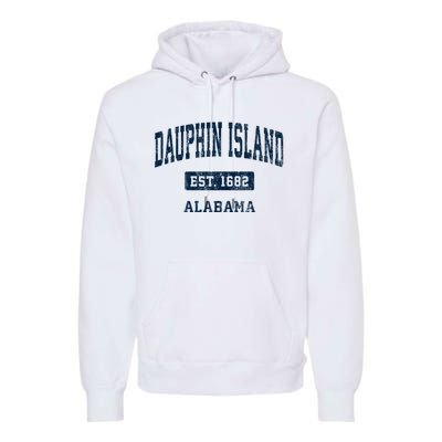 Dauphin Island Alabama Al Vintage Sports Established Premium Hoodie