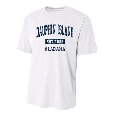 Dauphin Island Alabama Al Vintage Sports Established Performance Sprint T-Shirt