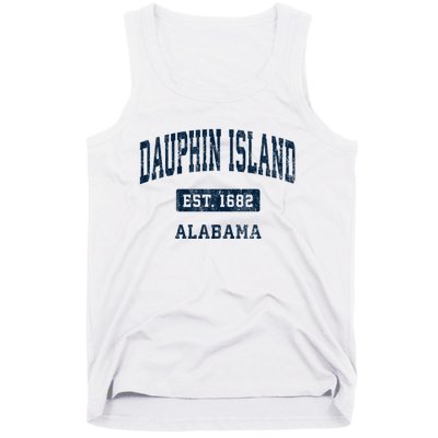 Dauphin Island Alabama Al Vintage Sports Established Tank Top