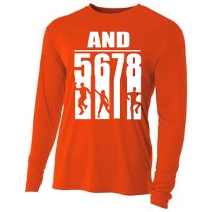 Dance Instructor And 5 6 7 8 Gift Funny Dancing Teacher Gift Cooling Performance Long Sleeve Crew