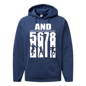 Dance Instructor And 5 6 7 8 Gift Funny Dancing Teacher Gift Performance Fleece Hoodie