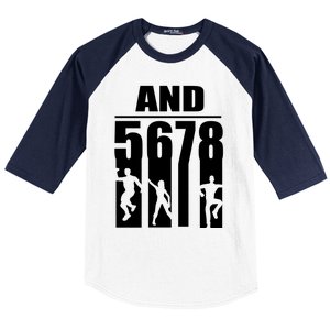 Dance Instructor And 5 6 7 8 Gift Funny Dancing Teacher Gift Baseball Sleeve Shirt