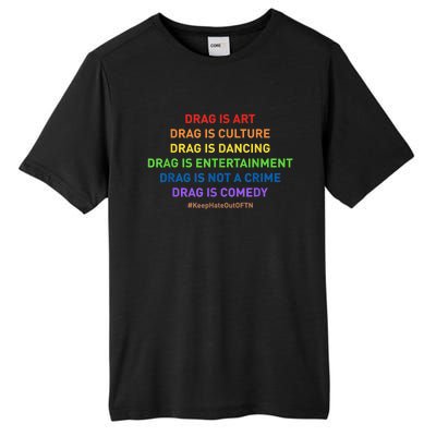 Drag Is Art Drag Is Culture Drag Is Not A Crime LGBT Pride Tall Fusion ChromaSoft Performance T-Shirt