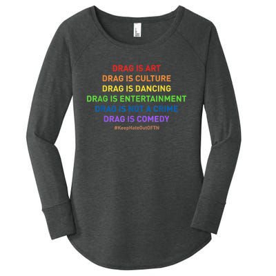 Drag Is Art Drag Is Culture Drag Is Not A Crime LGBT Pride Women's Perfect Tri Tunic Long Sleeve Shirt