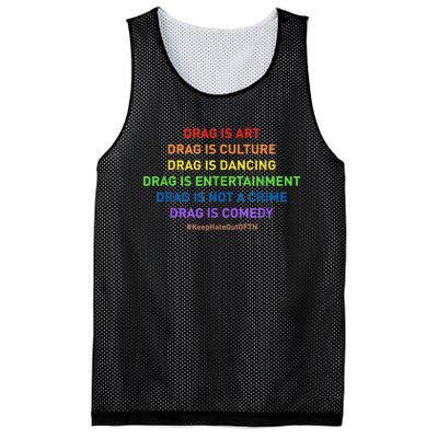 Drag Is Art Drag Is Culture Drag Is Not A Crime LGBT Pride Mesh Reversible Basketball Jersey Tank