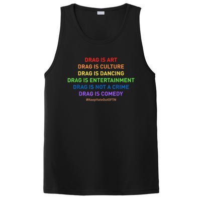 Drag Is Art Drag Is Culture Drag Is Not A Crime LGBT Pride PosiCharge Competitor Tank