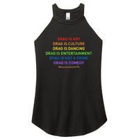 Drag Is Art Drag Is Culture Drag Is Not A Crime LGBT Pride Women's Perfect Tri Rocker Tank