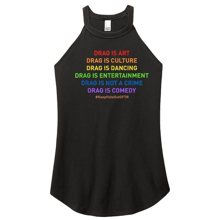 Drag Is Art Drag Is Culture Drag Is Not A Crime LGBT Pride Women's Perfect Tri Rocker Tank