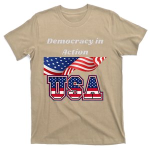 Democracy In Action Usa Patriotic T-Shirt