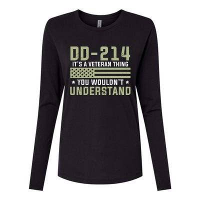 DD214 It's A Veteran Thing You Wouldn't Understand USA Flag Womens Cotton Relaxed Long Sleeve T-Shirt