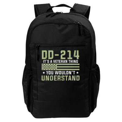 DD214 It's A Veteran Thing You Wouldn't Understand USA Flag Daily Commute Backpack