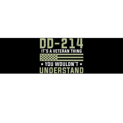 DD214 It's A Veteran Thing You Wouldn't Understand USA Flag Bumper Sticker