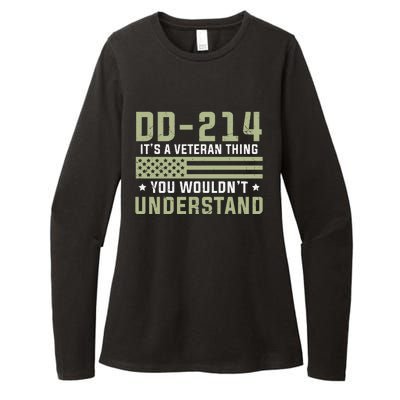 DD214 It's A Veteran Thing You Wouldn't Understand USA Flag Womens CVC Long Sleeve Shirt