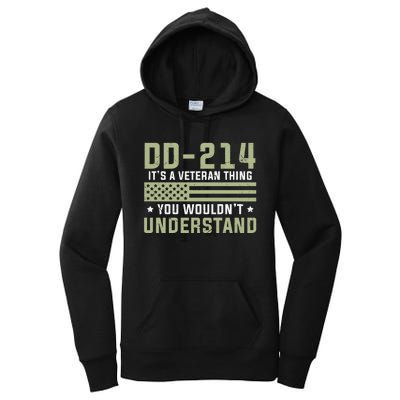 DD214 It's A Veteran Thing You Wouldn't Understand USA Flag Women's Pullover Hoodie