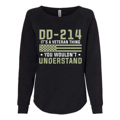 DD214 It's A Veteran Thing You Wouldn't Understand USA Flag Womens California Wash Sweatshirt