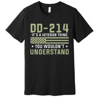 DD214 It's A Veteran Thing You Wouldn't Understand USA Flag Premium T-Shirt