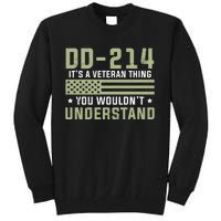 DD214 It's A Veteran Thing You Wouldn't Understand USA Flag Tall Sweatshirt