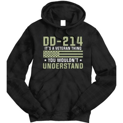 DD214 It's A Veteran Thing You Wouldn't Understand USA Flag Tie Dye Hoodie