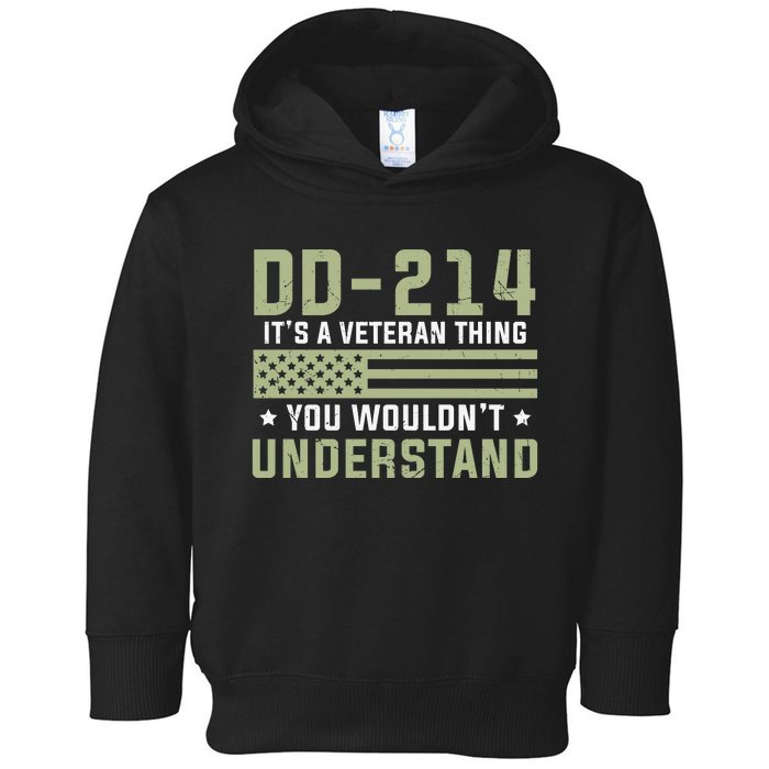 DD214 It's A Veteran Thing You Wouldn't Understand USA Flag Toddler Hoodie