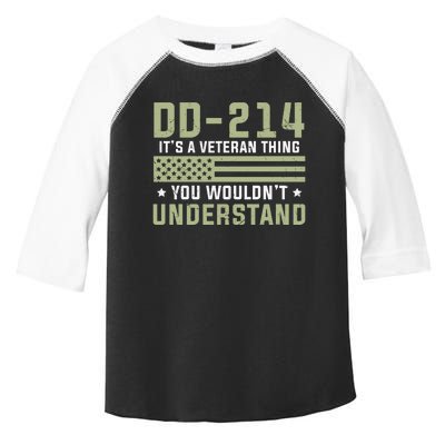 DD214 It's A Veteran Thing You Wouldn't Understand USA Flag Toddler Fine Jersey T-Shirt