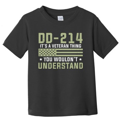 DD214 It's A Veteran Thing You Wouldn't Understand USA Flag Toddler T-Shirt