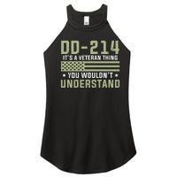 DD214 It's A Veteran Thing You Wouldn't Understand USA Flag Women's Perfect Tri Rocker Tank