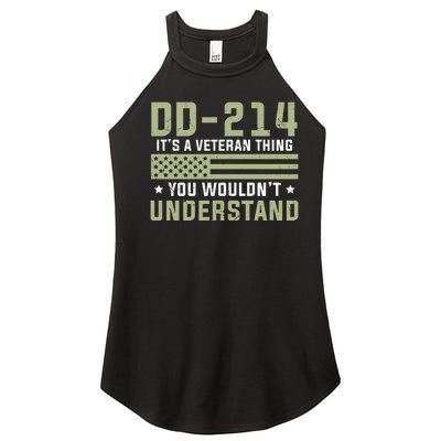 DD214 It's A Veteran Thing You Wouldn't Understand USA Flag Women's Perfect Tri Rocker Tank