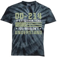 DD214 It's A Veteran Thing You Wouldn't Understand USA Flag Kids Tie-Dye T-Shirt