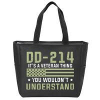 DD214 It's A Veteran Thing You Wouldn't Understand USA Flag Zip Tote Bag