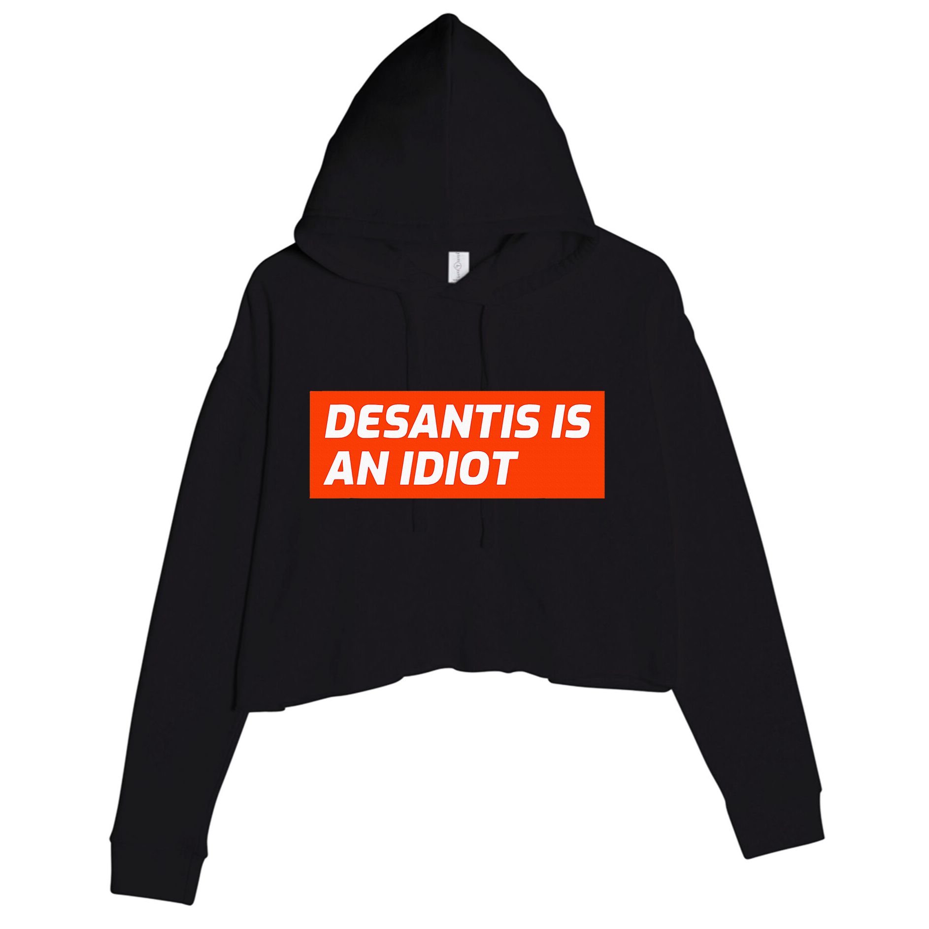 Desantis Is An Idiot Desantis Is A Moron Florida Crop Fleece Hoodie