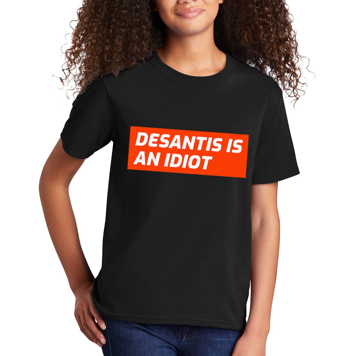 Desantis Is An Idiot Desantis Is A Moron Florida Kids T-Shirt