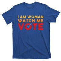 Distressed I Am Woman Watch Me Vote T-Shirt