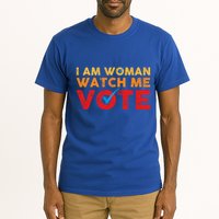 Distressed I Am Woman Watch Me Vote Tall T-Shirt