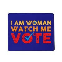 Distressed I Am Woman Watch Me Vote Mousepad