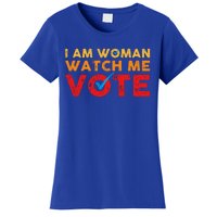 Distressed I Am Woman Watch Me Vote Women's T-Shirt