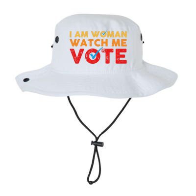 Distressed I Am Woman Watch Me Vote Legacy Cool Fit Booney Bucket Hat