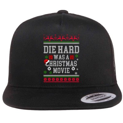 DieHard Is A Christmas Movie Funny Ugly Christmas Pajama Flatbill Hat