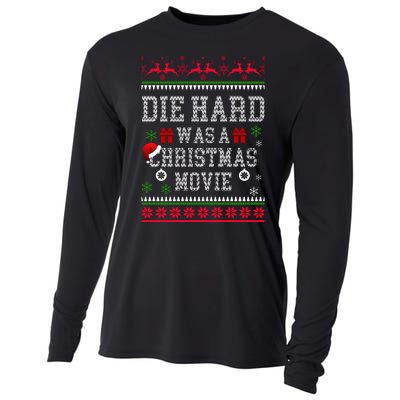 DieHard Is A Christmas Movie Funny Ugly Christmas Pajama Cooling Performance Long Sleeve Crew