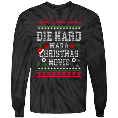 DieHard Is A Christmas Movie Funny Ugly Christmas Pajama Tie-Dye Long Sleeve Shirt