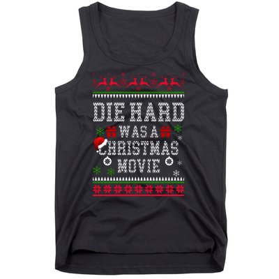 DieHard Is A Christmas Movie Funny Ugly Christmas Pajama Tank Top