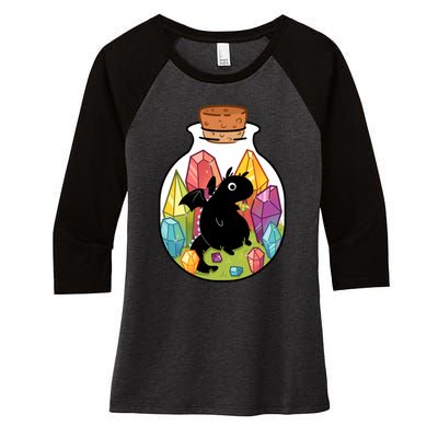 Dragon In A Bottle Women's Tri-Blend 3/4-Sleeve Raglan Shirt