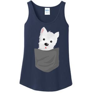 Dog In A Pocket Cute Westie Terrier Lover Puppy Ladies Essential Tank