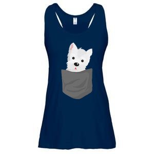 Dog In A Pocket Cute Westie Terrier Lover Puppy Ladies Essential Flowy Tank